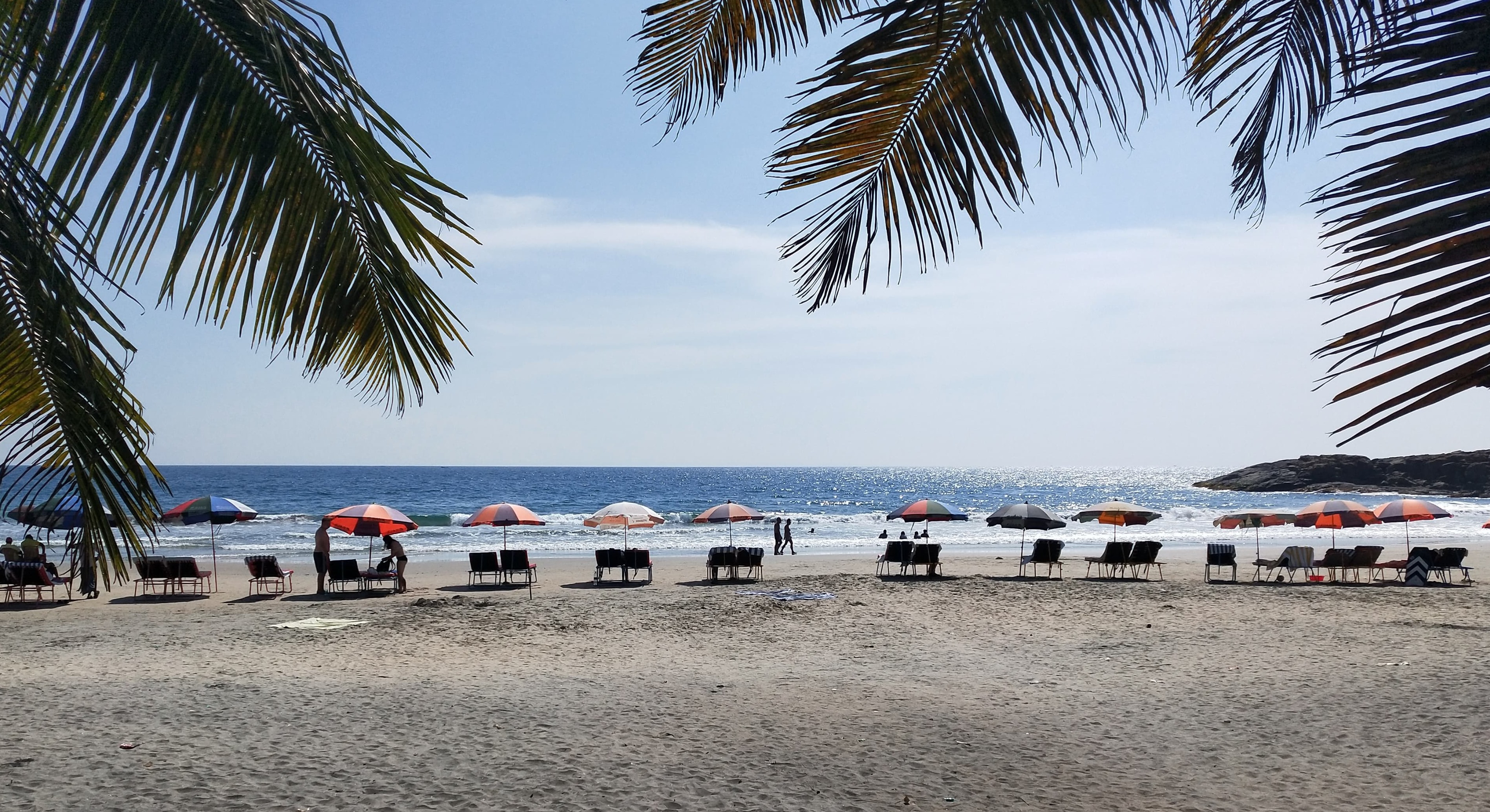 View of the sandy shores, Kerala India